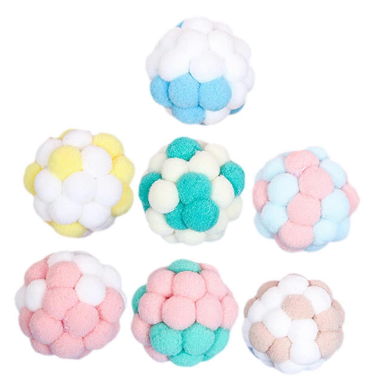 Pack of 6 Poppy Ball Toy, Interactive Cat Toy, Cat House Cats, Cat Balls, Cat Toy for Clearing Inner Cats, Things for Cats, Plush