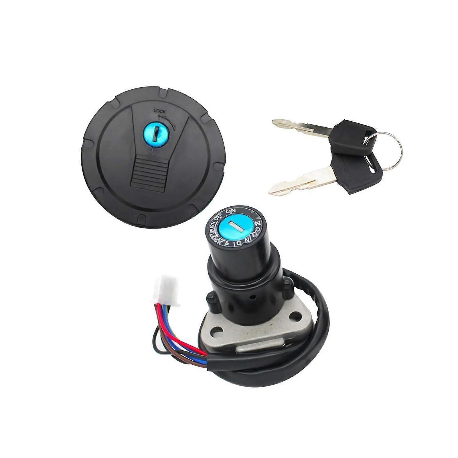 Motorcycle Ignition Switch Replacement Parts With Key Cylinder And Lock Cylinder For Kawasaki KLR650 1987-2007