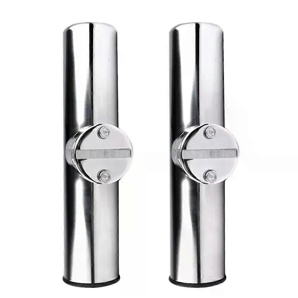 2PCS High Quality Marine Accessories Boat Stainless Steel Clamp On Fishing Rod Holder Rails for 7/8 to 1 Tubes