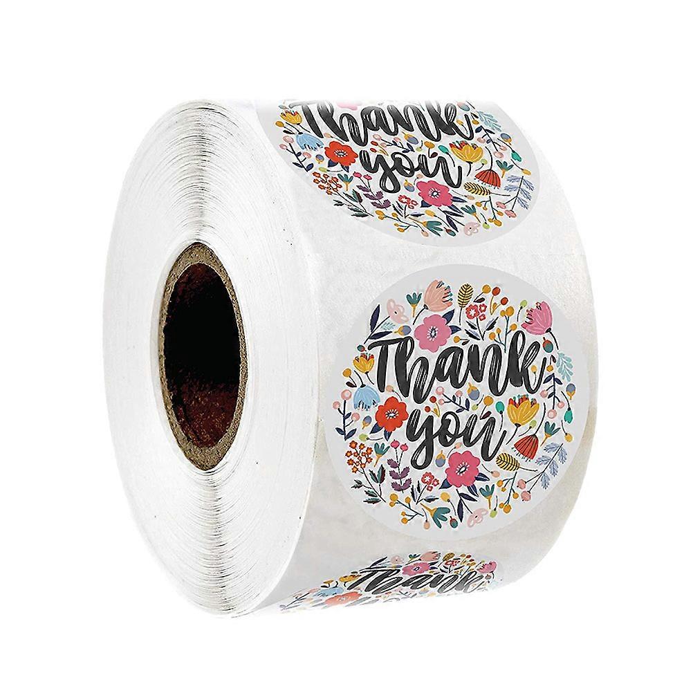 Colorful Round Self Adhesive Sealing Stickers DIY Bag Labels, Party Favors, Thank You Decorations for Candy, Biscuit, and Gift Wrapping