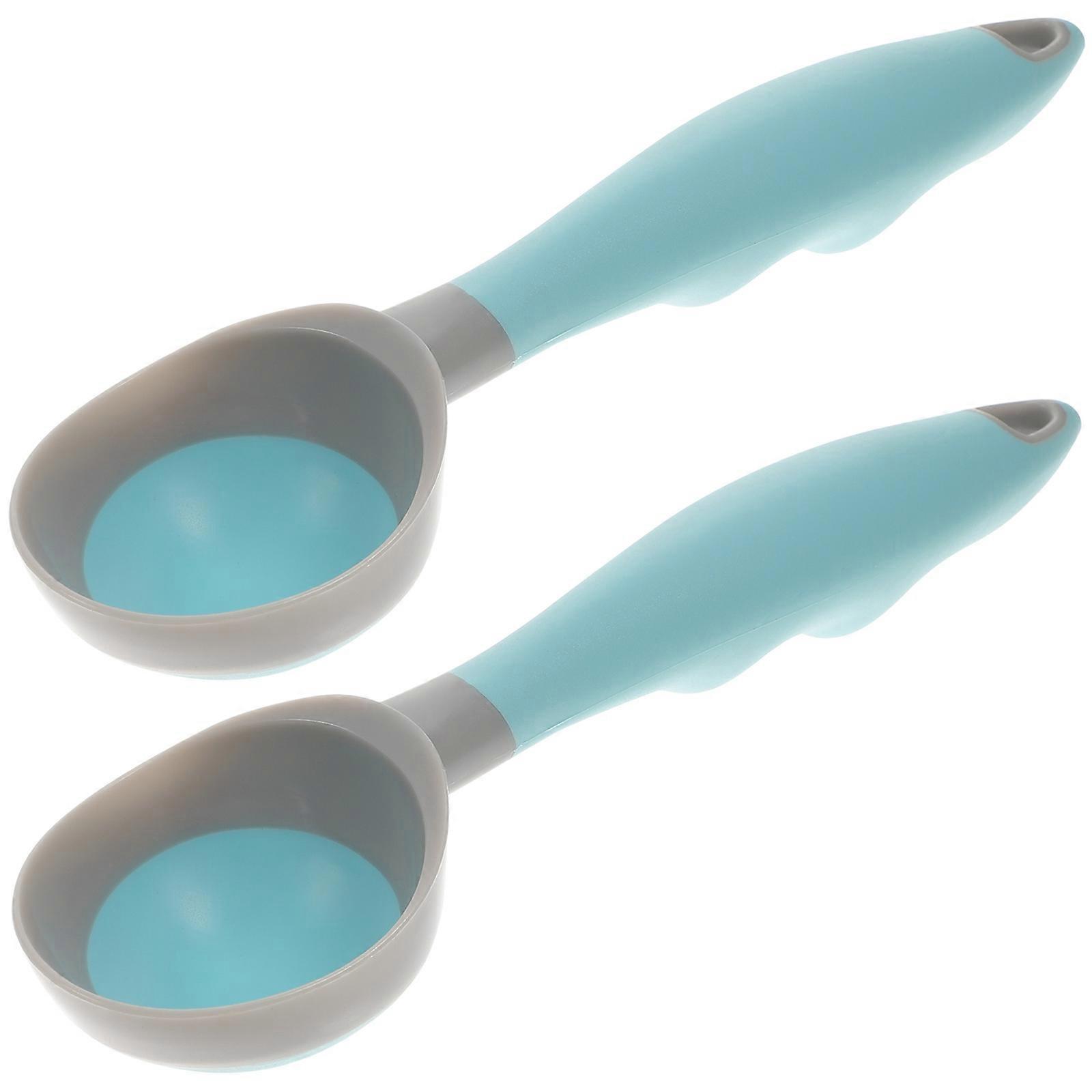 2Pcs and Rubber Ice Cream Scoop Spoons for Home Use with Ball Tools and Fruit