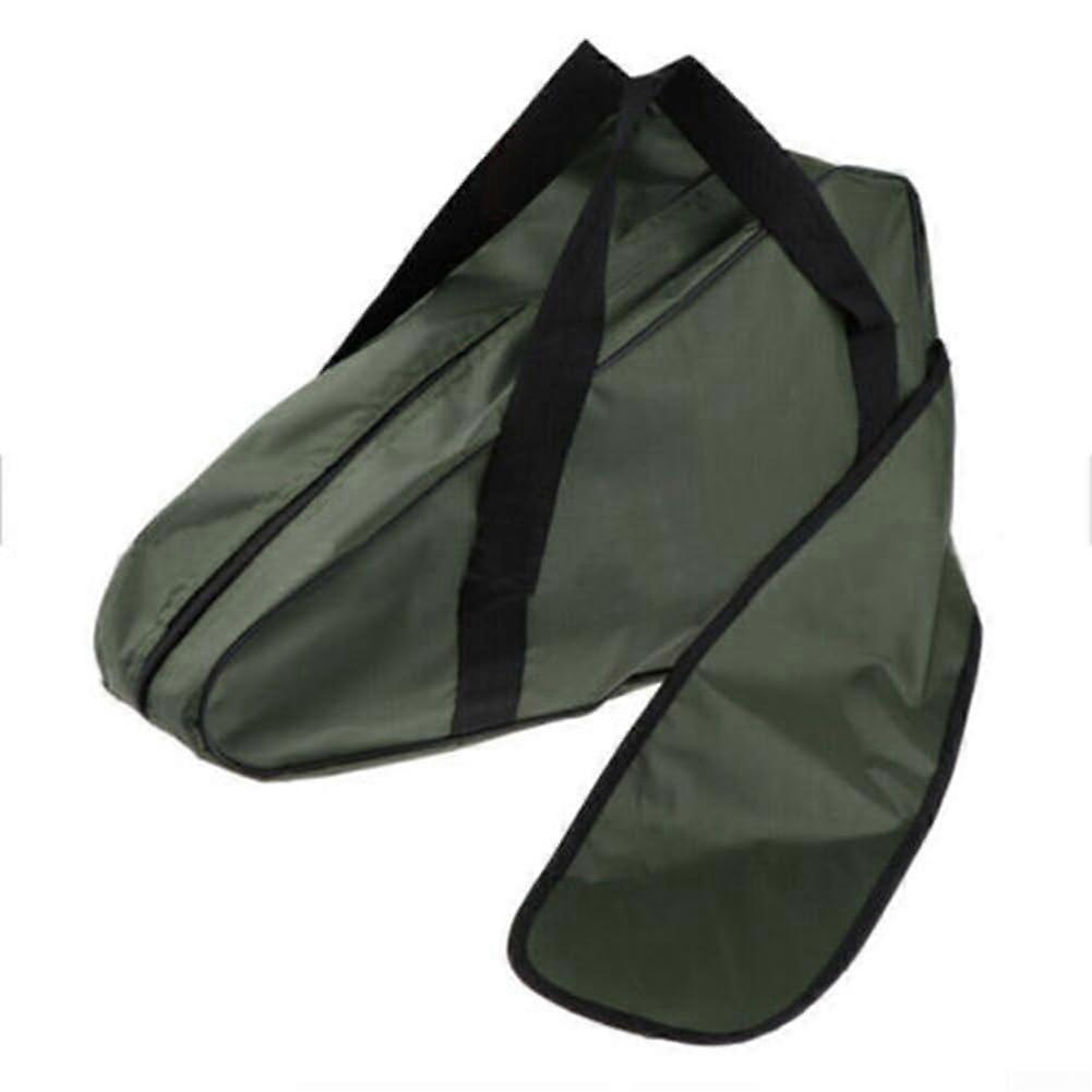 Portable Chainsaw Storage Bag, Waterproof 600D Polyester Protective Case, with Carrying Handle, for 30.5 40.6 cm Chainsaw, Green