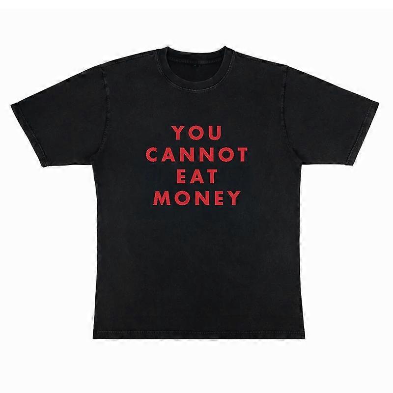 aurora you cannot eat money t-shirt black Fans support