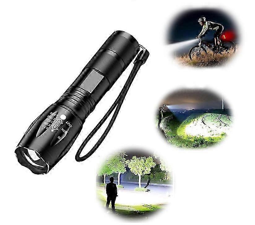 Flashlight Rechargeable, Special Strong Light Led Flashlight, Flashlight Tactical(Black)