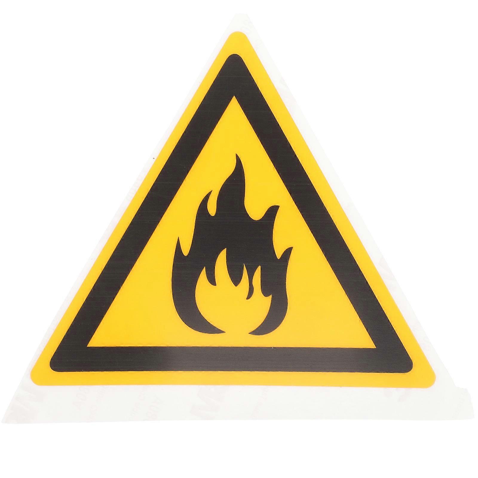 Flammable Warning Sign with Clear Recognition and Durable PET Material 1 Sheet Easy to Install