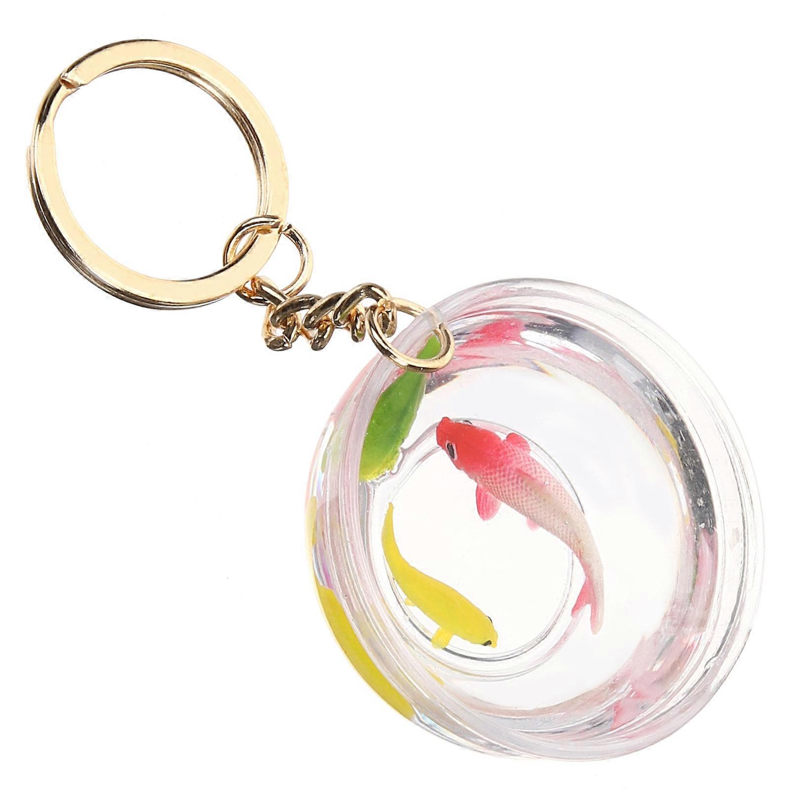 Goldfish Keychain with Cool Fish Pendant for Bag Decor and Gifts Multi Color Plastic