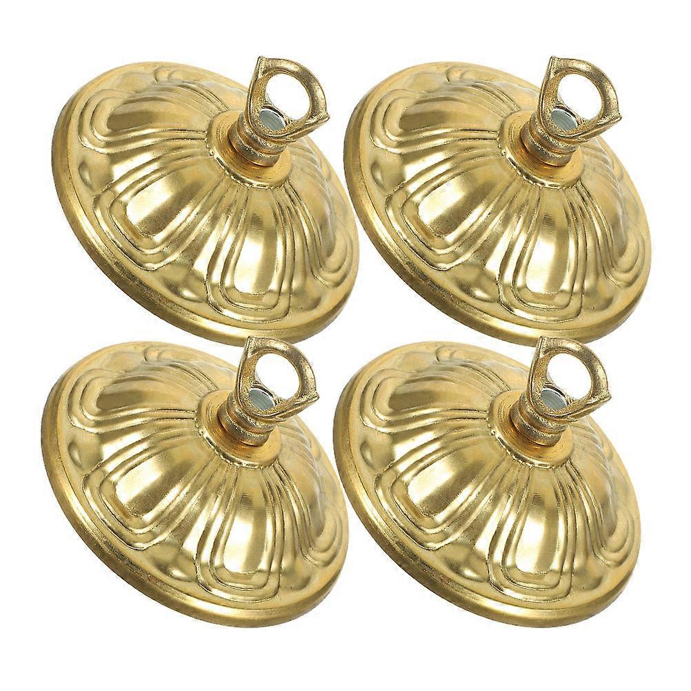 Light Fixture Mounting Plate 4Pcs Chandelier Canopy Light Fixture For Indoor Lighting Golden Color Copper Material Mounting