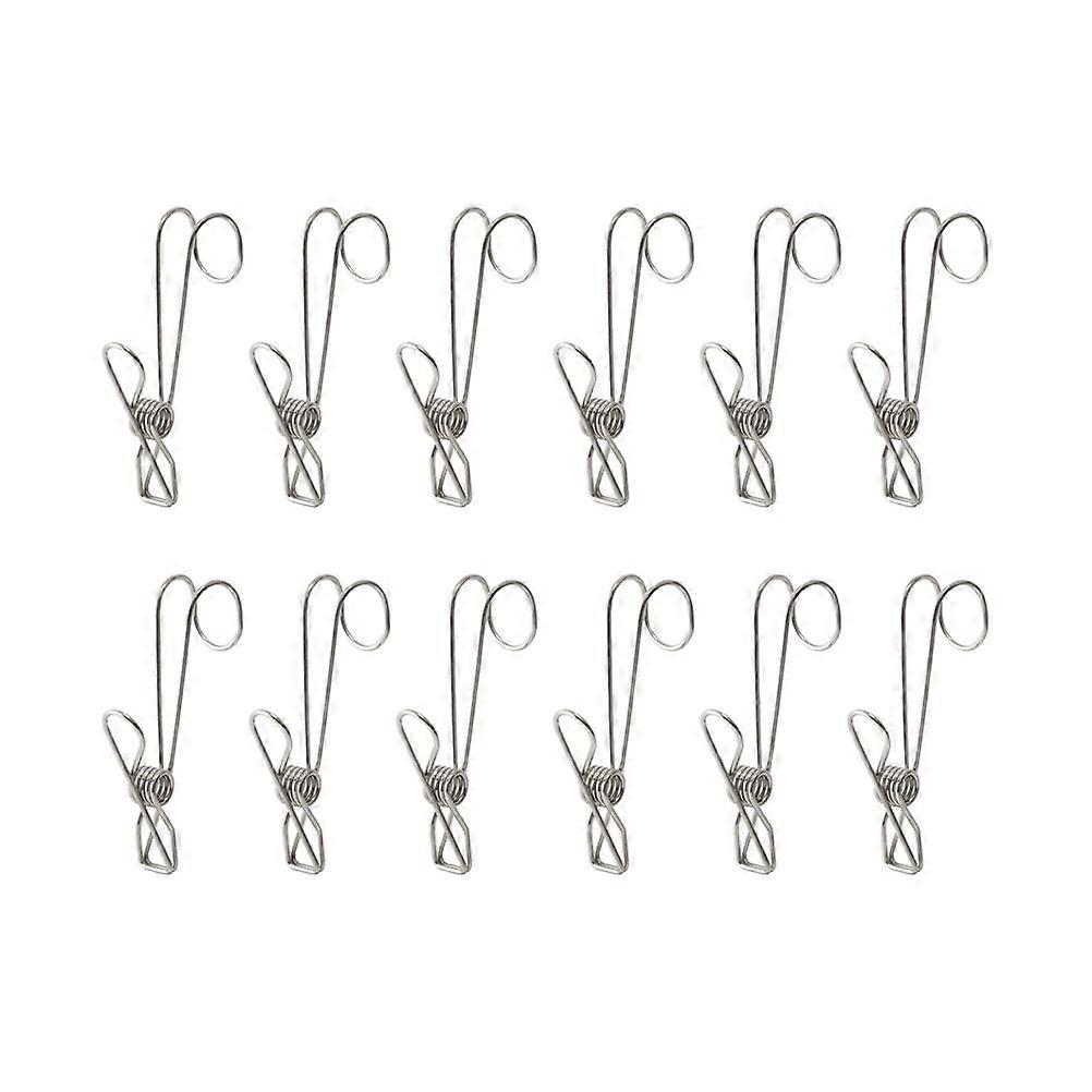 Stainless Steel Wire Clips for Drying Clothes and Holding Items Silver Small Size
