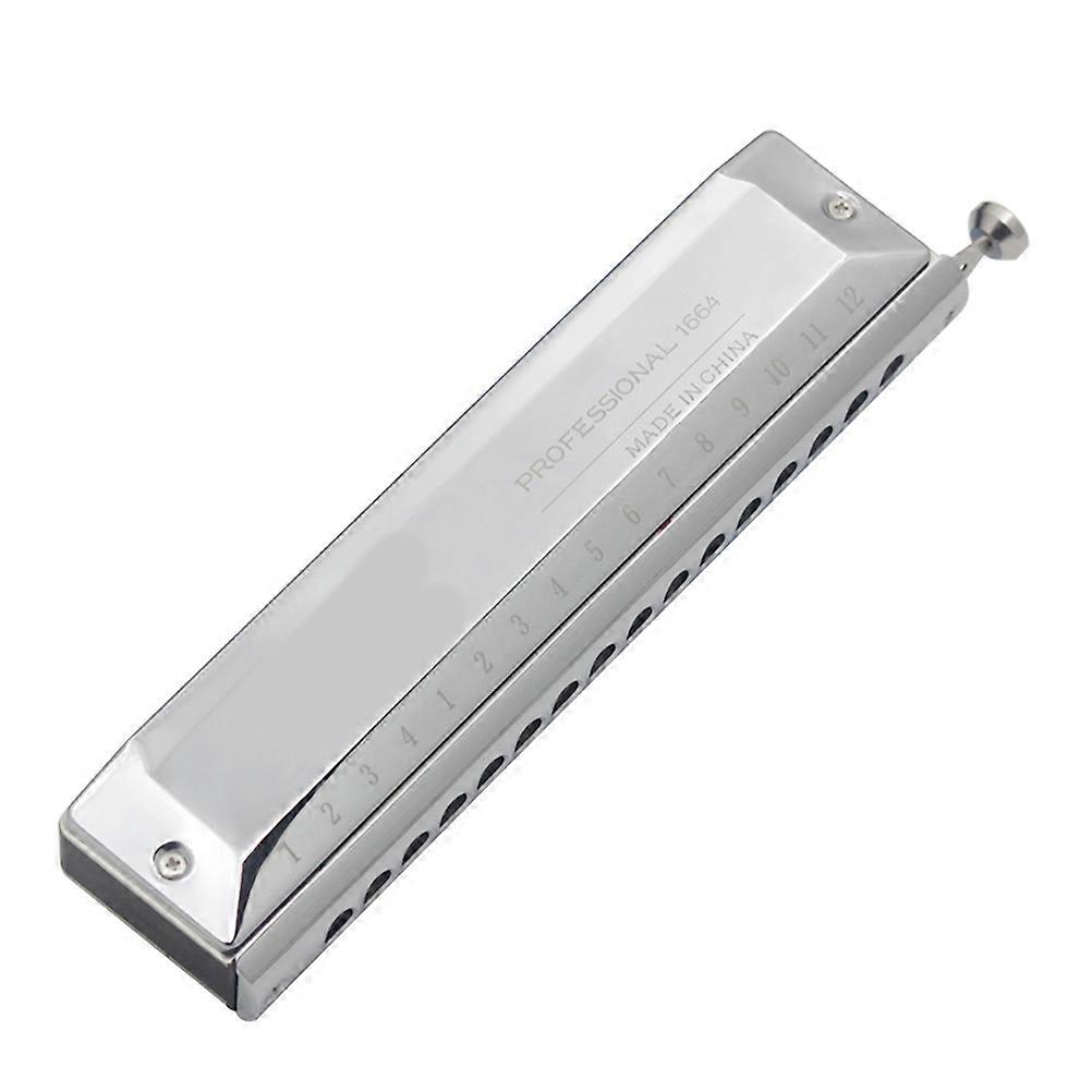 16-Hole Harmonica For Music Lovers Rectangular Shape 64-Notes Music Practice 1Pcs