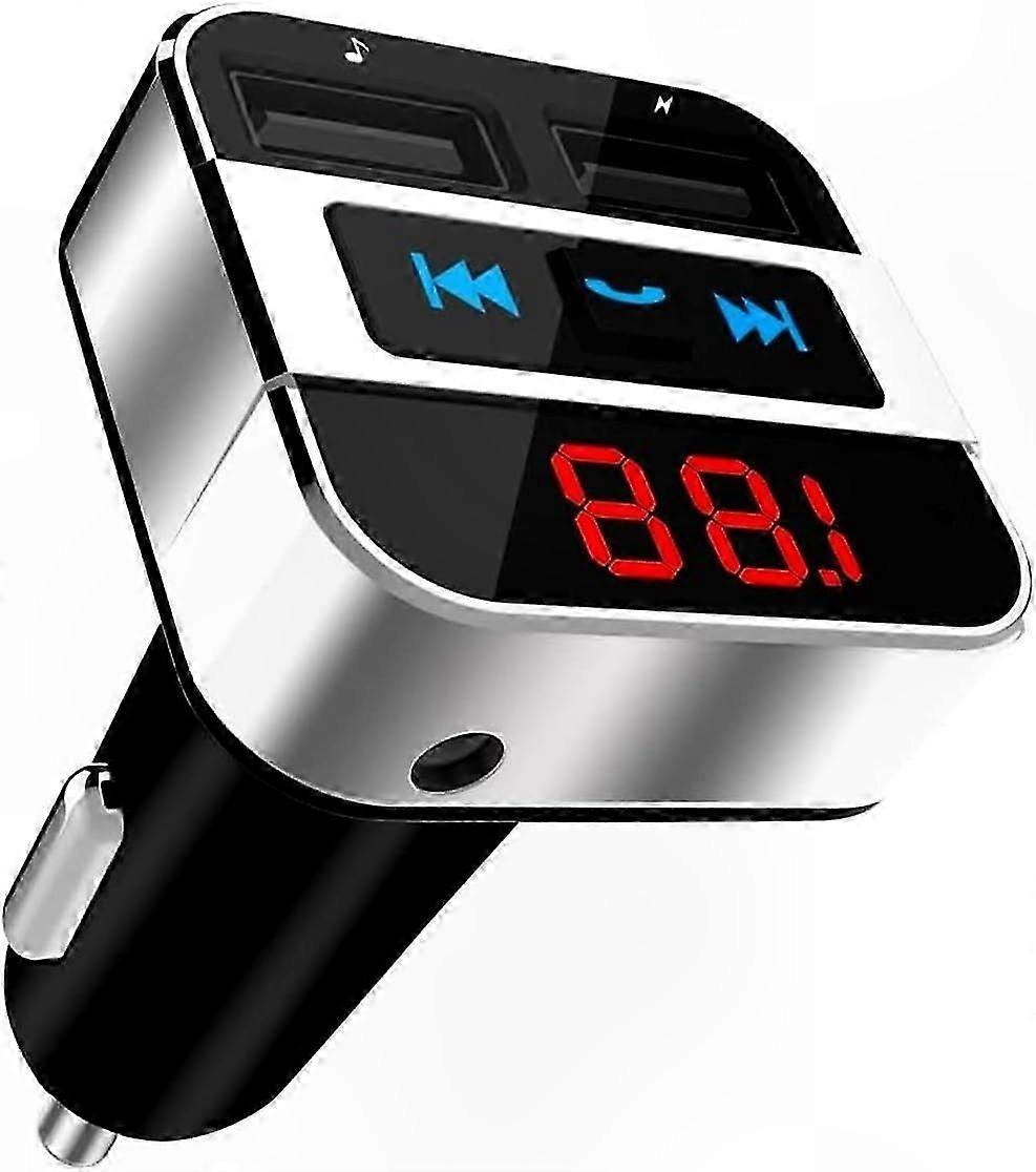 Wireless FM Transmitter with Bluetooth 4.2, Type-C PD3.0 Fast Charging Car Adapter