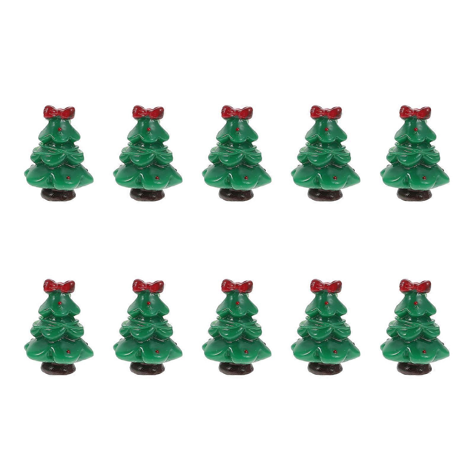 Miniature Trees 10Pcs Creative Pine Tree Handicraft For Home Decoration In Green Color Ideal For Family Gatherings