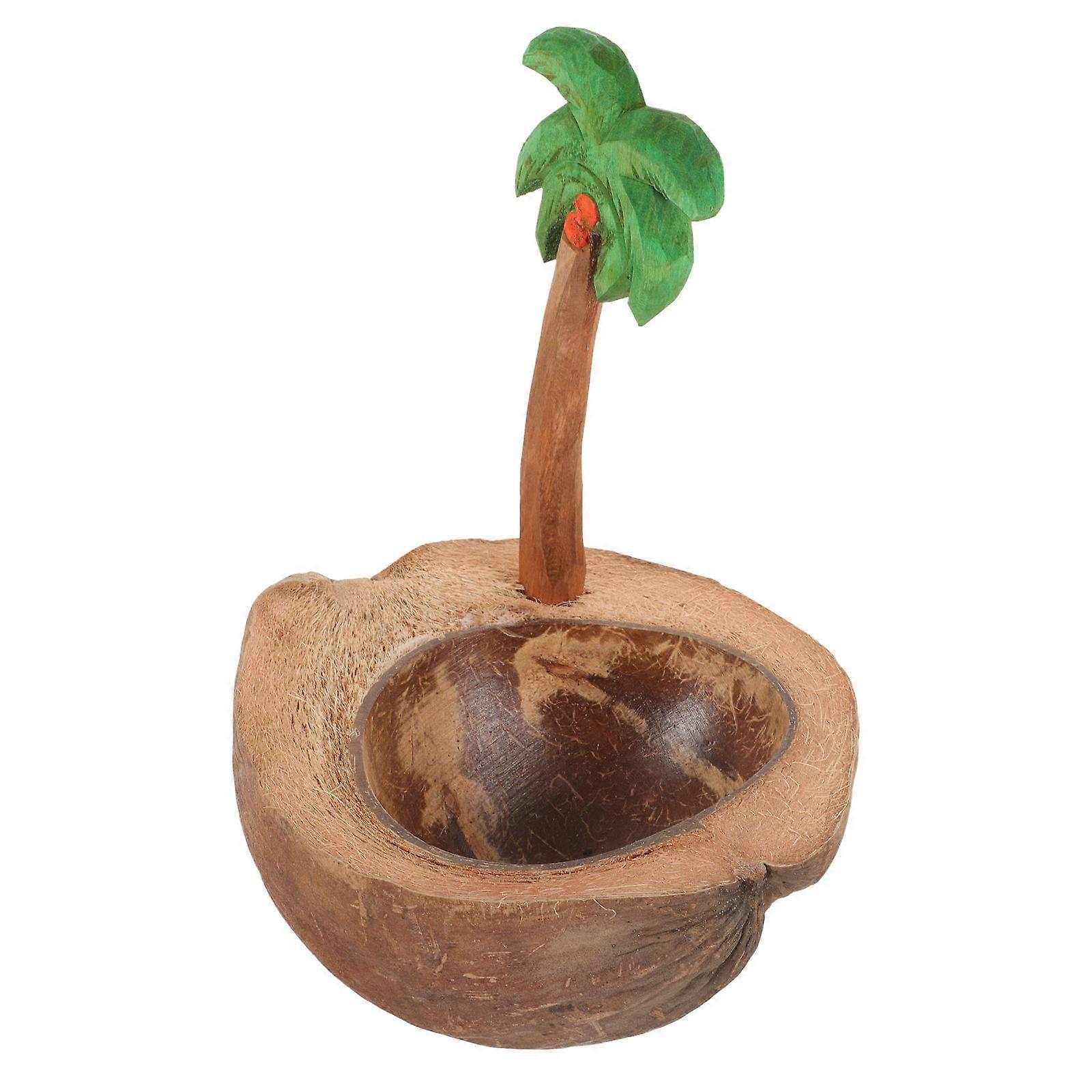 Assorted Coconut Shell Romantic Candle Holder for Storage Elegant Tabletop Decoration 7.5 Inch