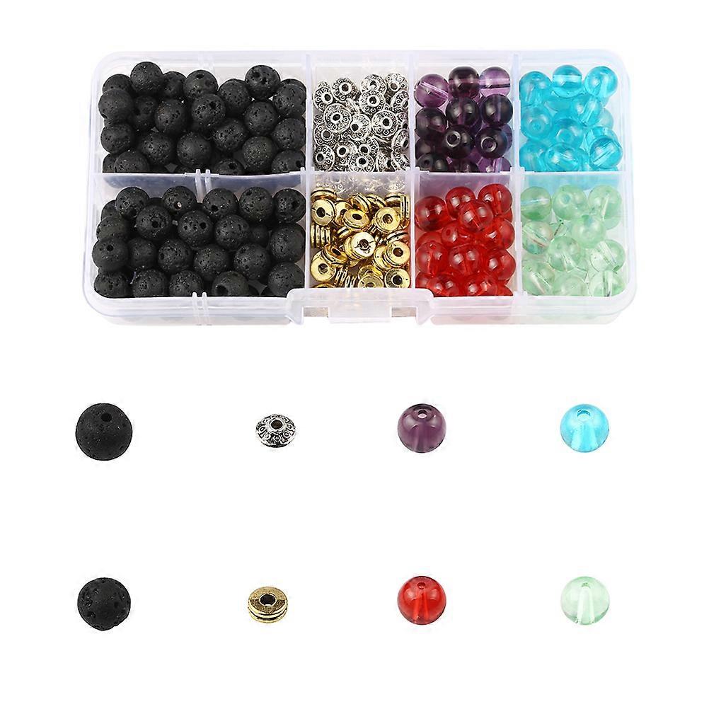 8Mm Stone Beads Combination Set For Jewelry Making Assorted Color Handmade Accessories 1 Set
