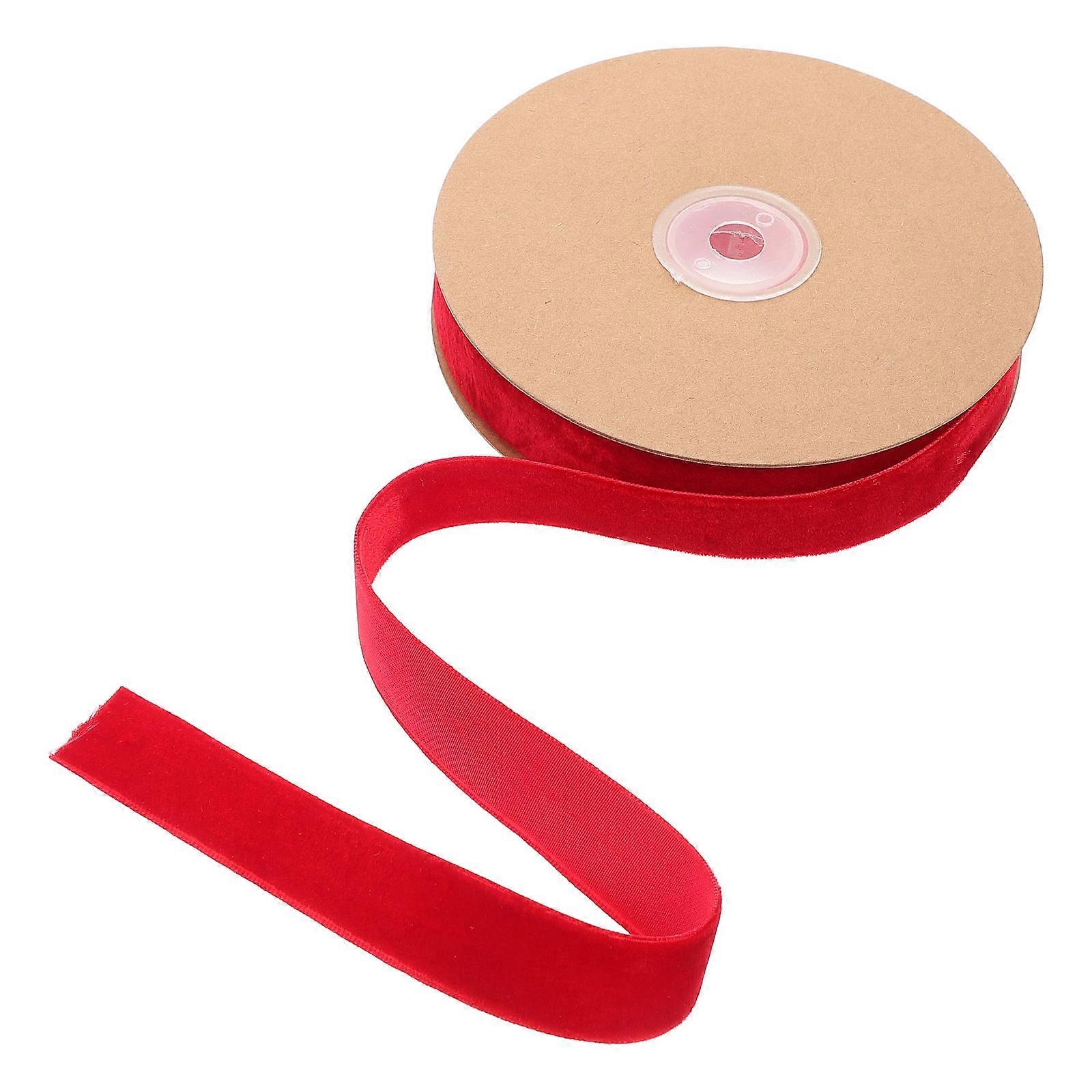 Fluffy Craft Ribbon for Gift Wrapping and Accessories Red Chinlon Versatile Use 0.5 Inch Wide