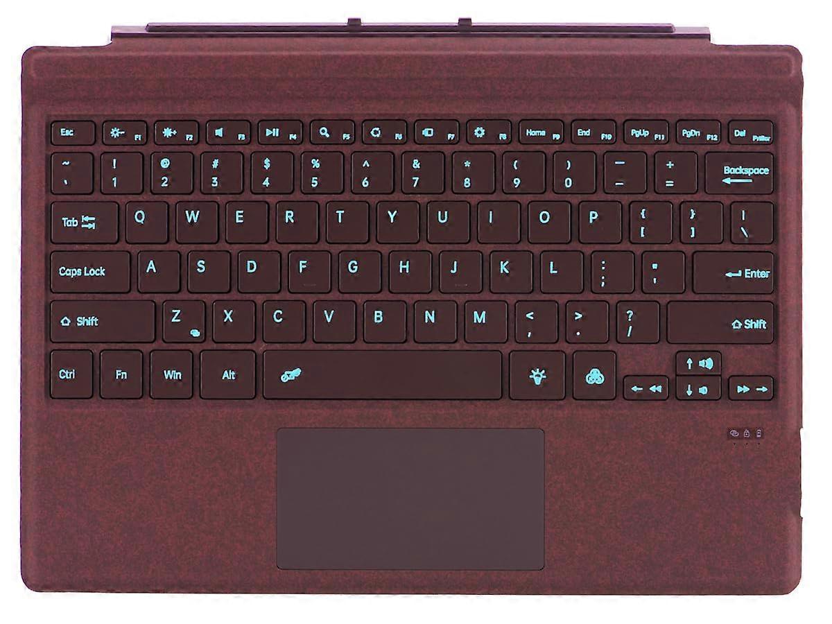 Bluetooth Keyboard for Microsoft Surface Pro 7+ Pro 7 Pro 6 Pro 5 Pro 4 Pro 3 with Trackpad USB Charging German Burgundy Backlit