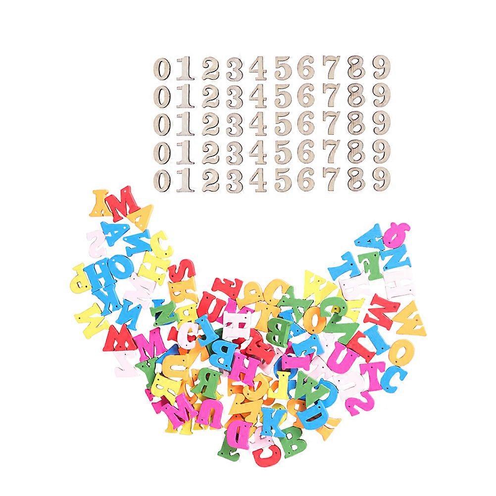 Plain Wood Design Alphabet Shapes For DIY Crafting And Home Decorations 200Pcs