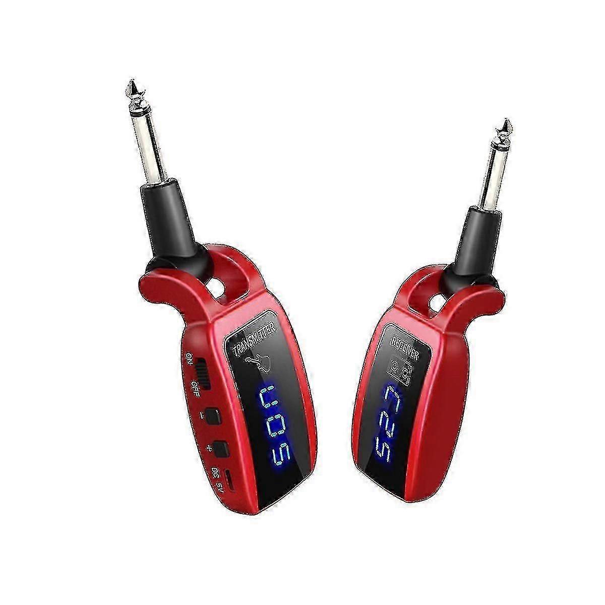 Wireless Guitar System w/LED Screen - USB Rechargeable, UHF Transmitter & Receiver