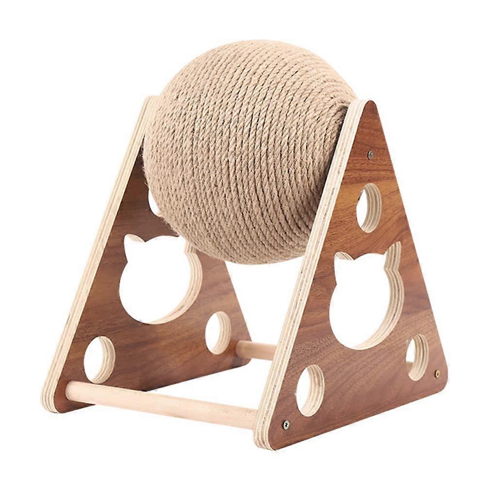 Cat Nature Cat Interactive Furniture Accessories Triangle Scratch Pad Solid Wood Design for Cat Scratching and Climbing