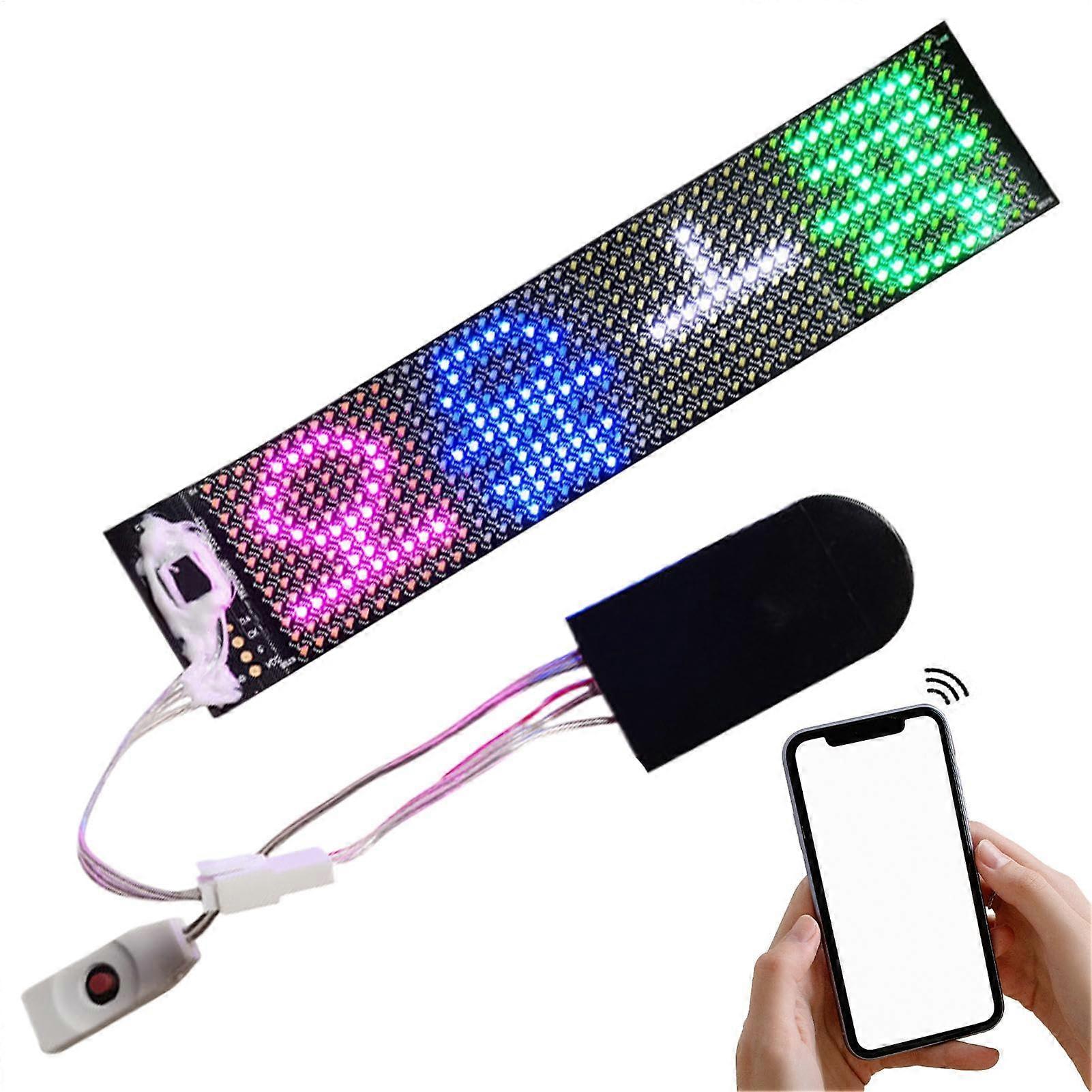 Car Window LED Indicator Sign, Waterproof Scrolling Text Display for Cars, Customizable Animation Message Board