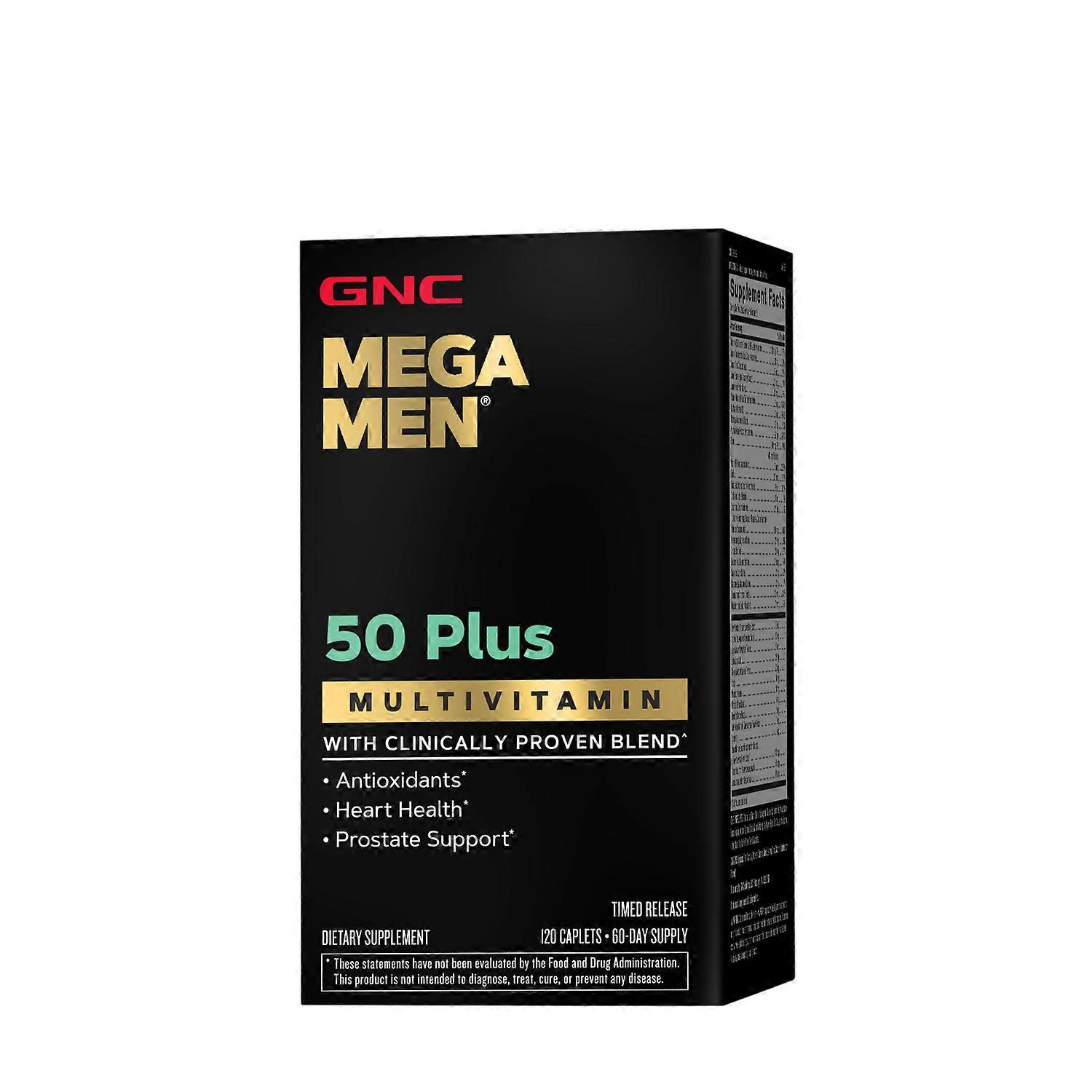 GNC Mega Men 50 Plus Multivitamin 120 Caplets