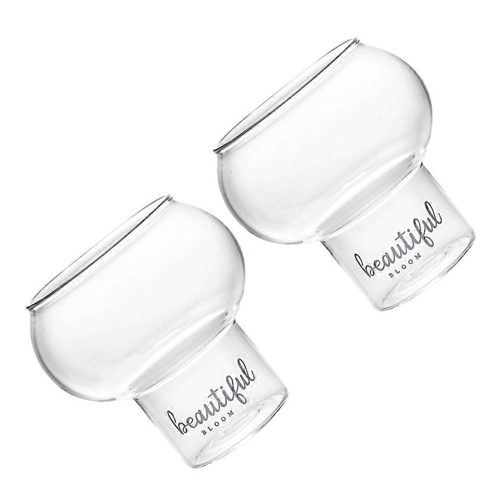 Glass Cocktail Cup for Drinking 2Pcs Pudding Dessert Serving Cups