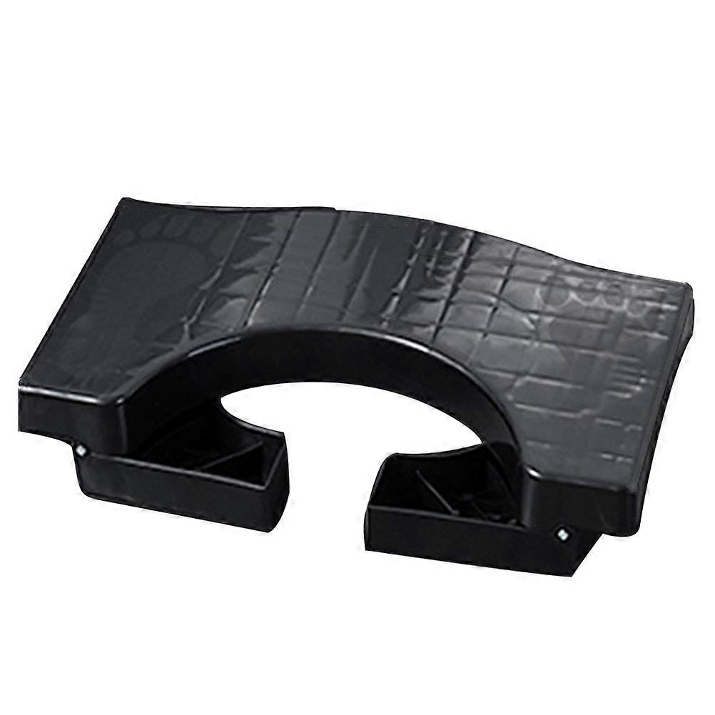 Kids Friendly Thicken Folding Toilet Footstool Simple Black Plastic Design Perfect For Bathroom Use 1Pc