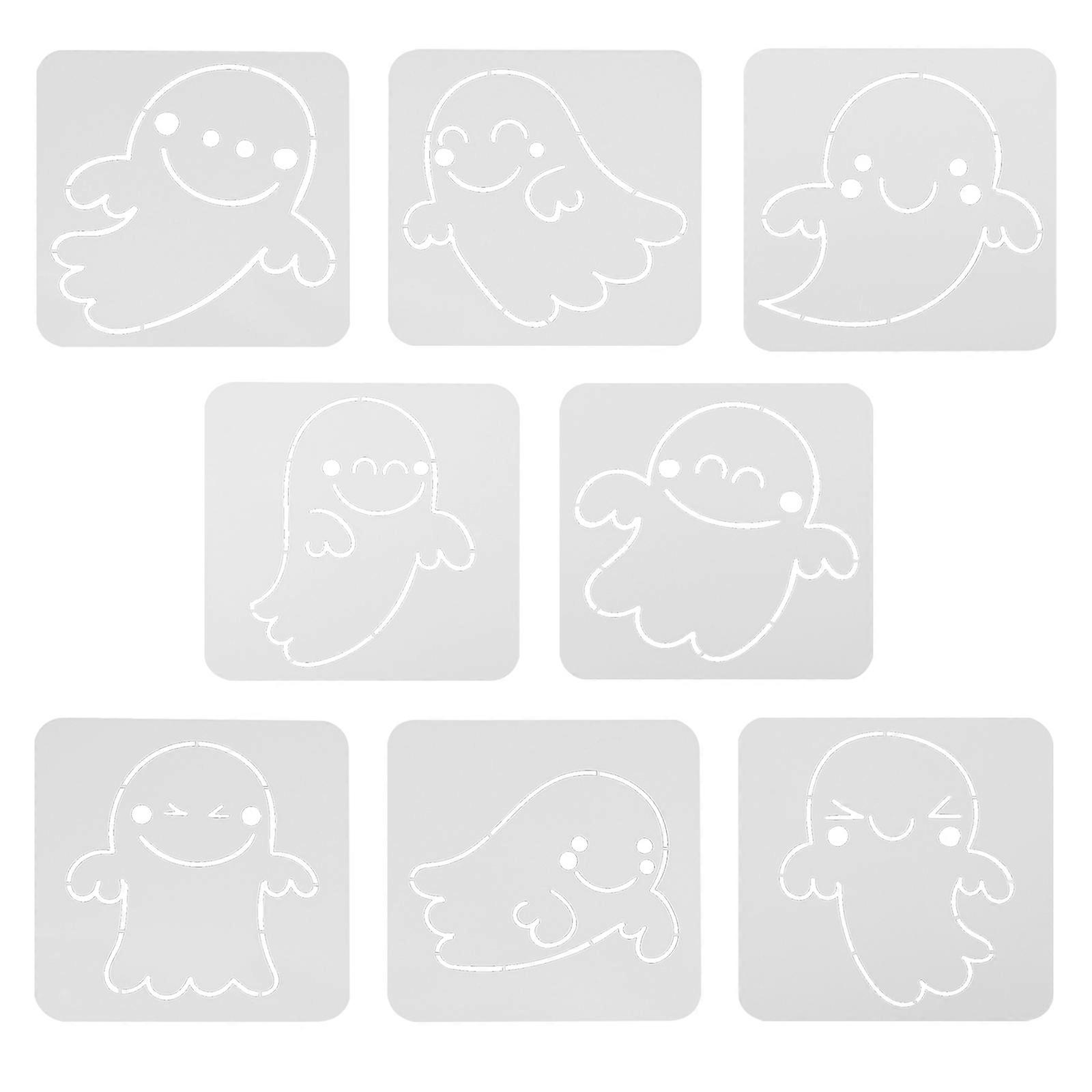 DIY Art Craft Tools 8Pcs Halloween Painting Templates For Halloween Projects 5.89X5.89 Inches Durable Reusable Design