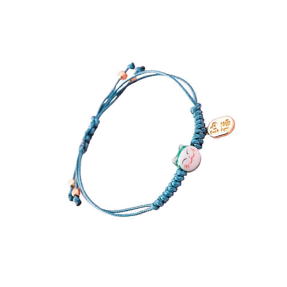 Cat Shape Bracelet Adjustable Decorative Wristband For Lovers 5.5x1cm Simple Design 1Set