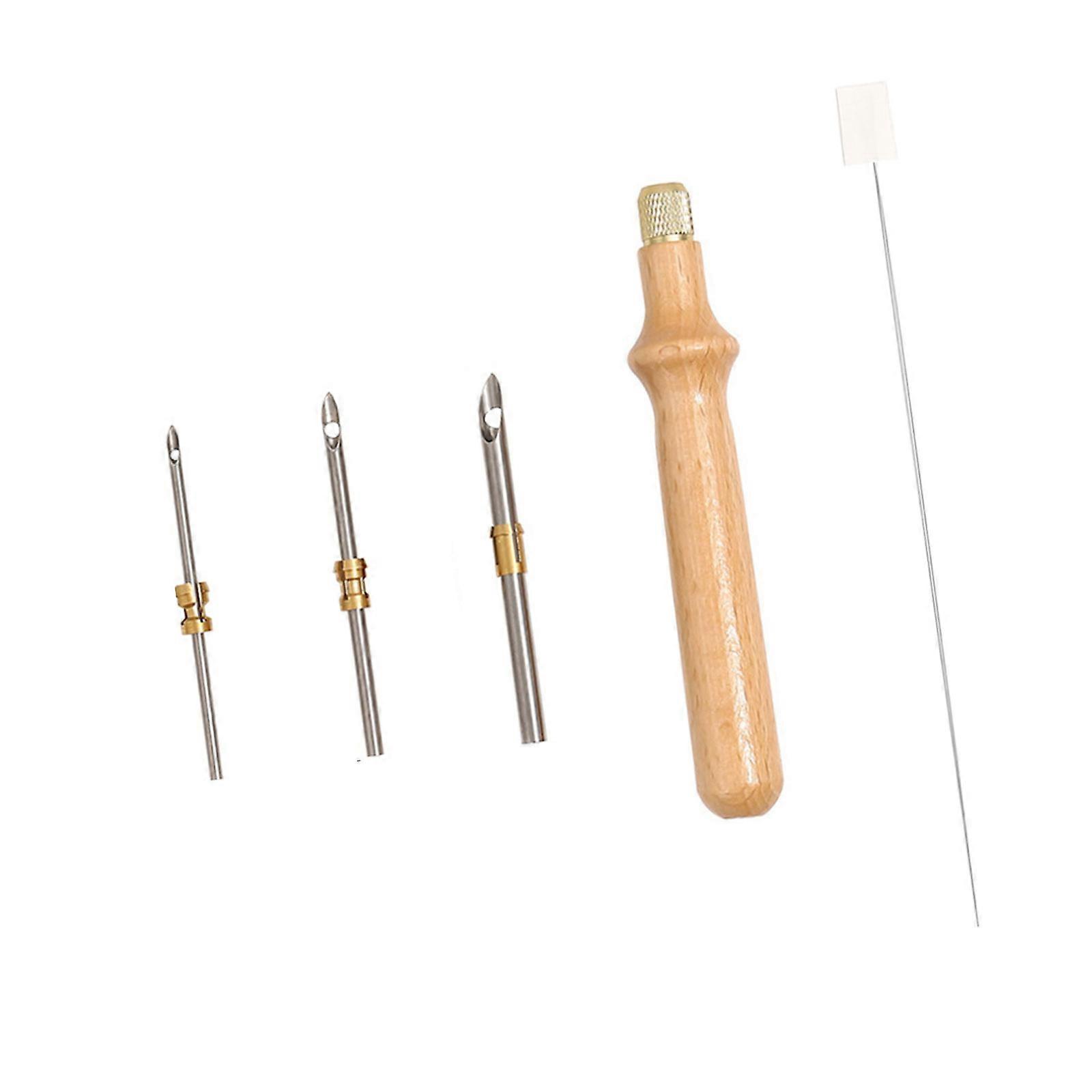Adjustable Punch Needle Tool Set Embroidery Pen with Interchangeable Head Needle Pen Needlework Tool Multicolor