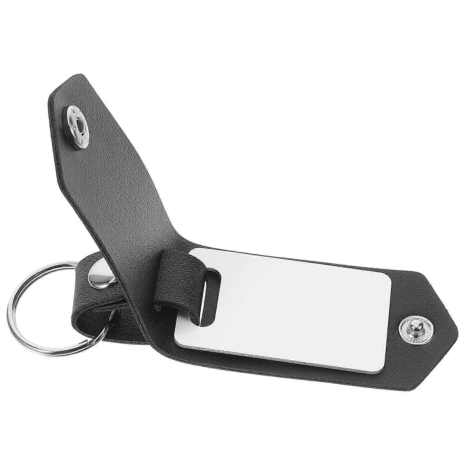 Sublimation Keychain Blanks Black PU for Decoration with Durable Materials