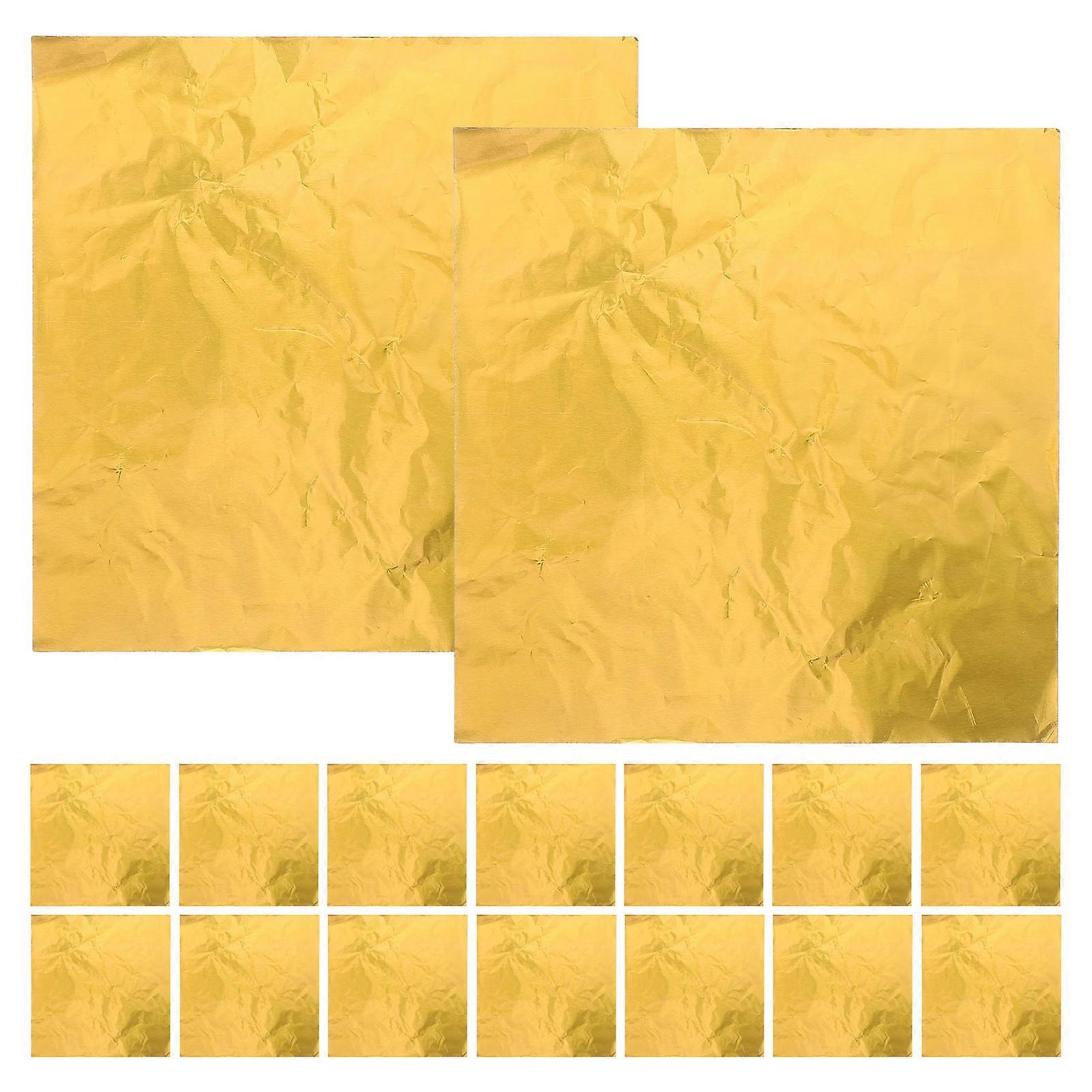 Golden Aluminum Foil Candy Wrappers for Wrapping Small Treats 100PCS Elegant Design