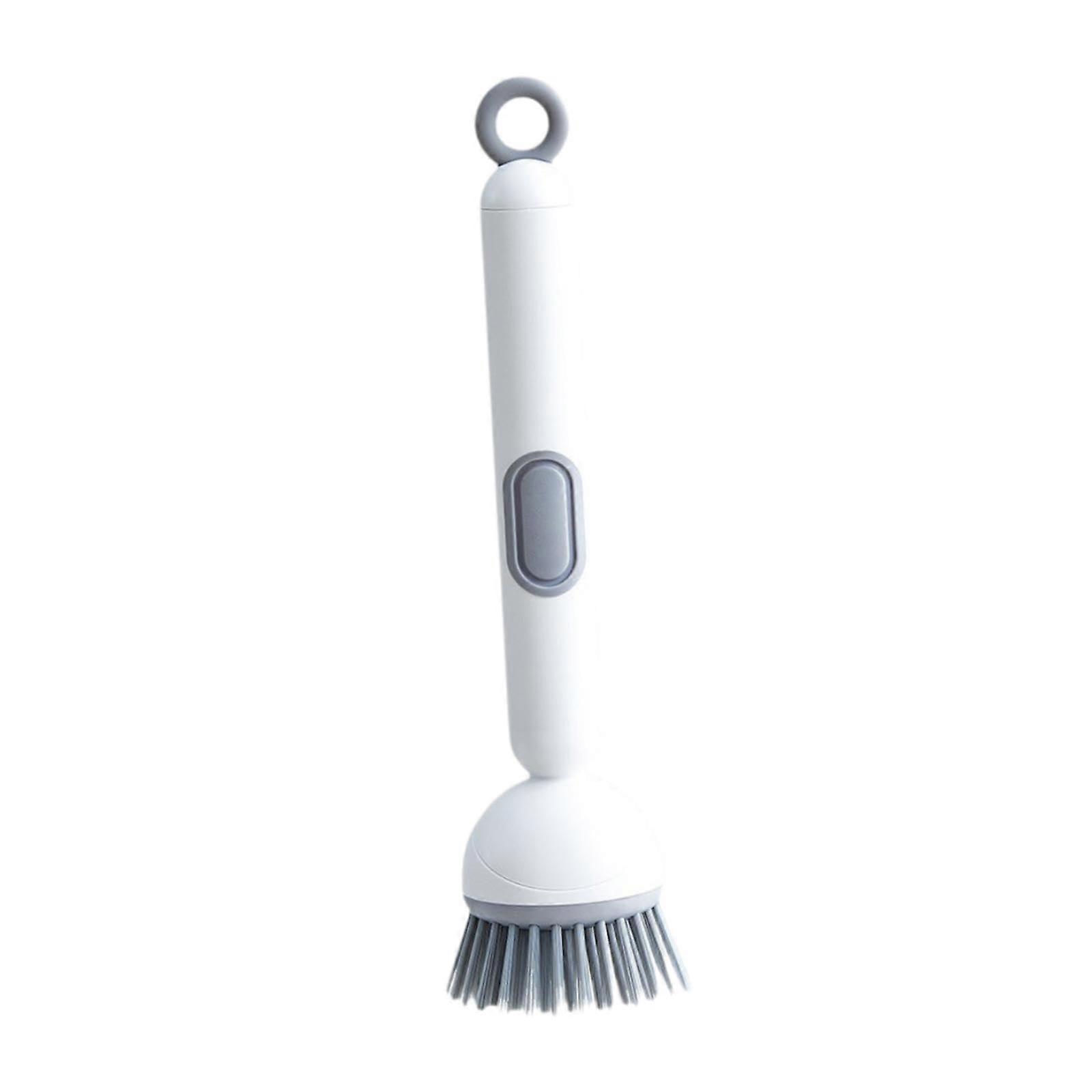 Kitchen Cleaning Brush Long-Handle Pot And Bowl Scrubber Compact Liquid-Filled