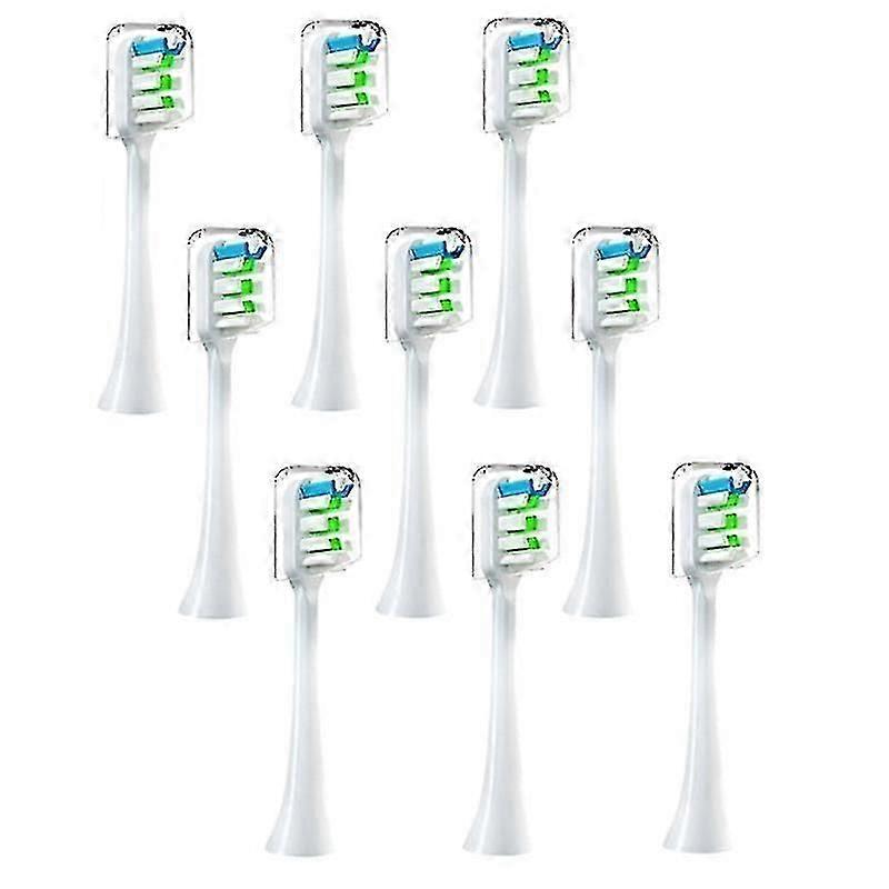 9 stk erstatning børstehoder for V1 V2 X3 X3U X5 D2 D3 SOOCARE Sonic elektrisk tannbørstehode myk børste, B