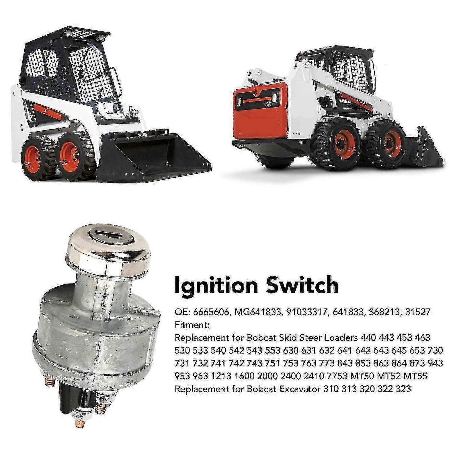 Ignition Key Switch 6665606 for Bobcat Loaders 440 530 630 751 753 763 773 863 873