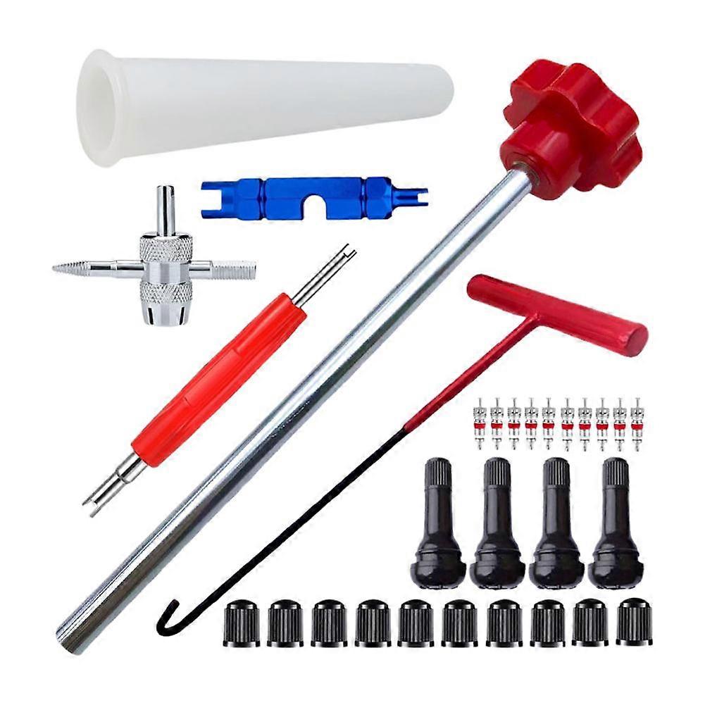 Tire Core Quickly Replacement Tool Kit,With Removal Tool Set
