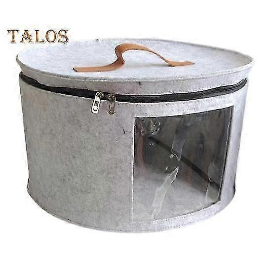 Hat Storage Bucket Organizer Transparent Design Zipper Closure Large Capacity Cowboy Hat Organizer Case with Handle