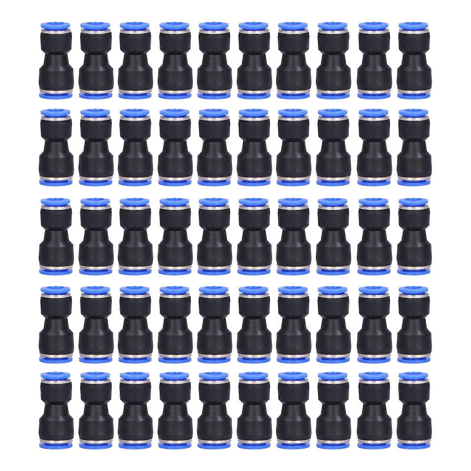 Pneumatic Reducing Connector 50Pcs Stainless Steel Push In Fittings For PU Tubes PG1210 Reducer 360 Rotation 0.11.5MPa