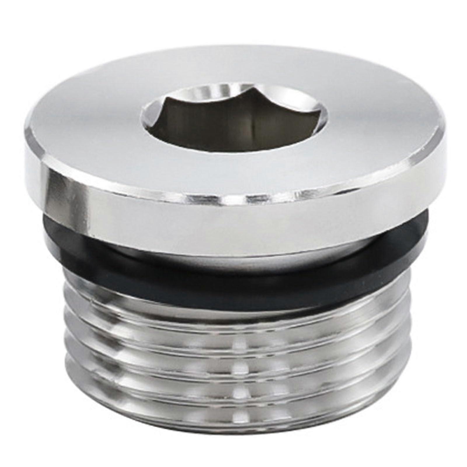 Stainless steel pipe plug with internal thread key stop pipe fitting, ideal for sealing pipe ends, silver M12*1.5 (20PCS)