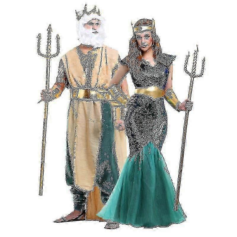 إله البحر نبتون حورية البحر حلية مجموعة لعيد الهالوين