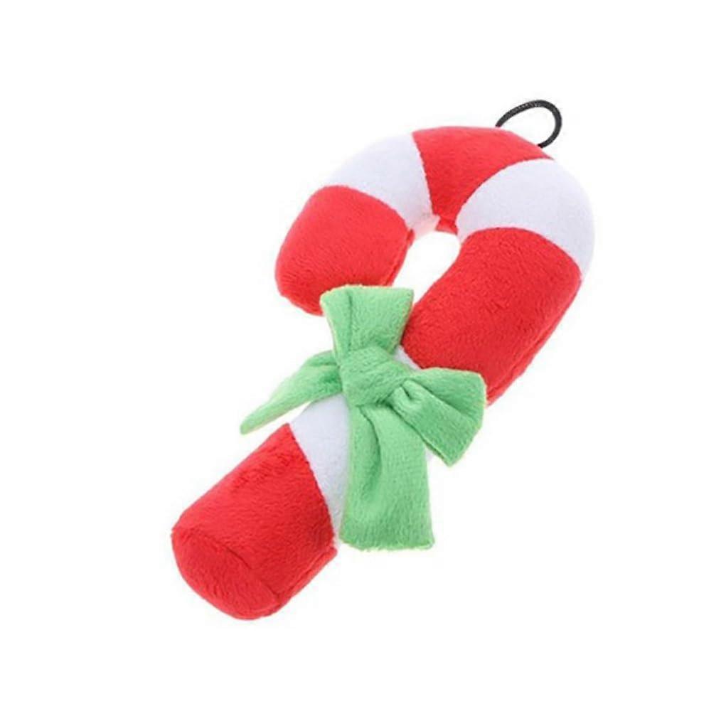 Dog Toys For Aggressive Chewers - Squeaky Plush Christmas Candy Cane Toy, Non-Toxic Chew Training for Dogs and Puppies