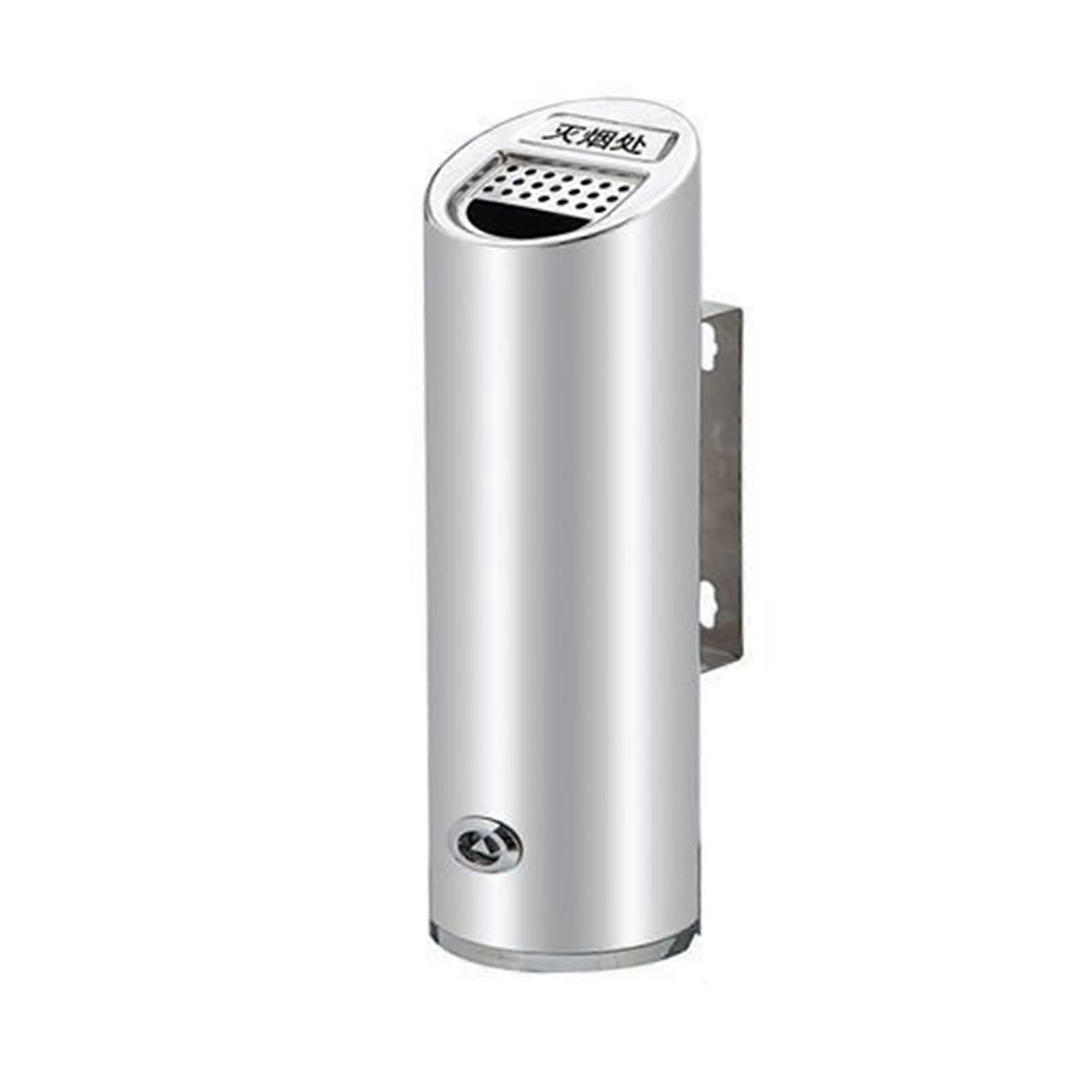 Stainless Steel Wall Mounted Ashtray with Lock for Restaurants Hotel Pub