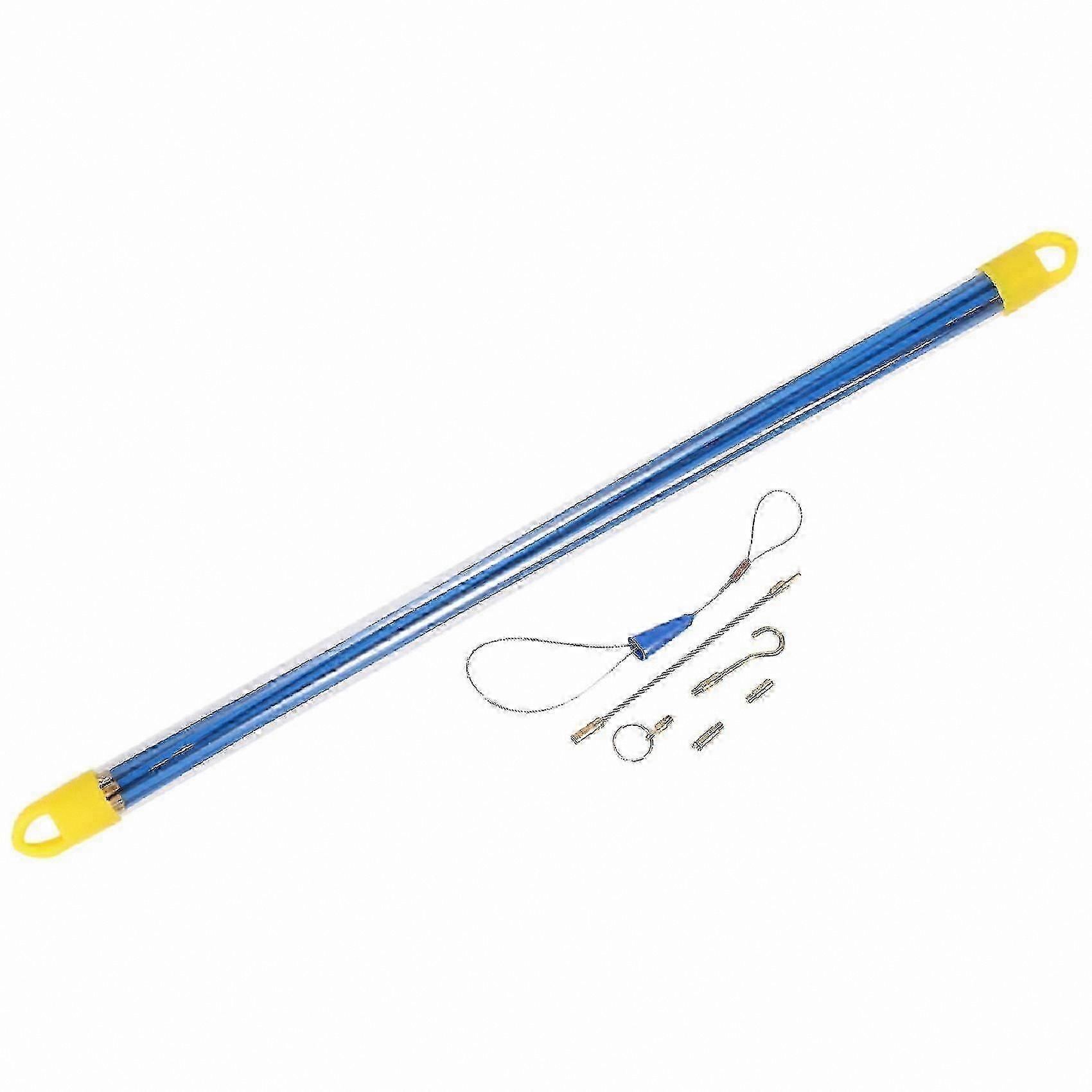 5.8m Fiberglass Electrical Cable Rods, 10pcs 58cm Pulling Tools in Case for Wire Installation