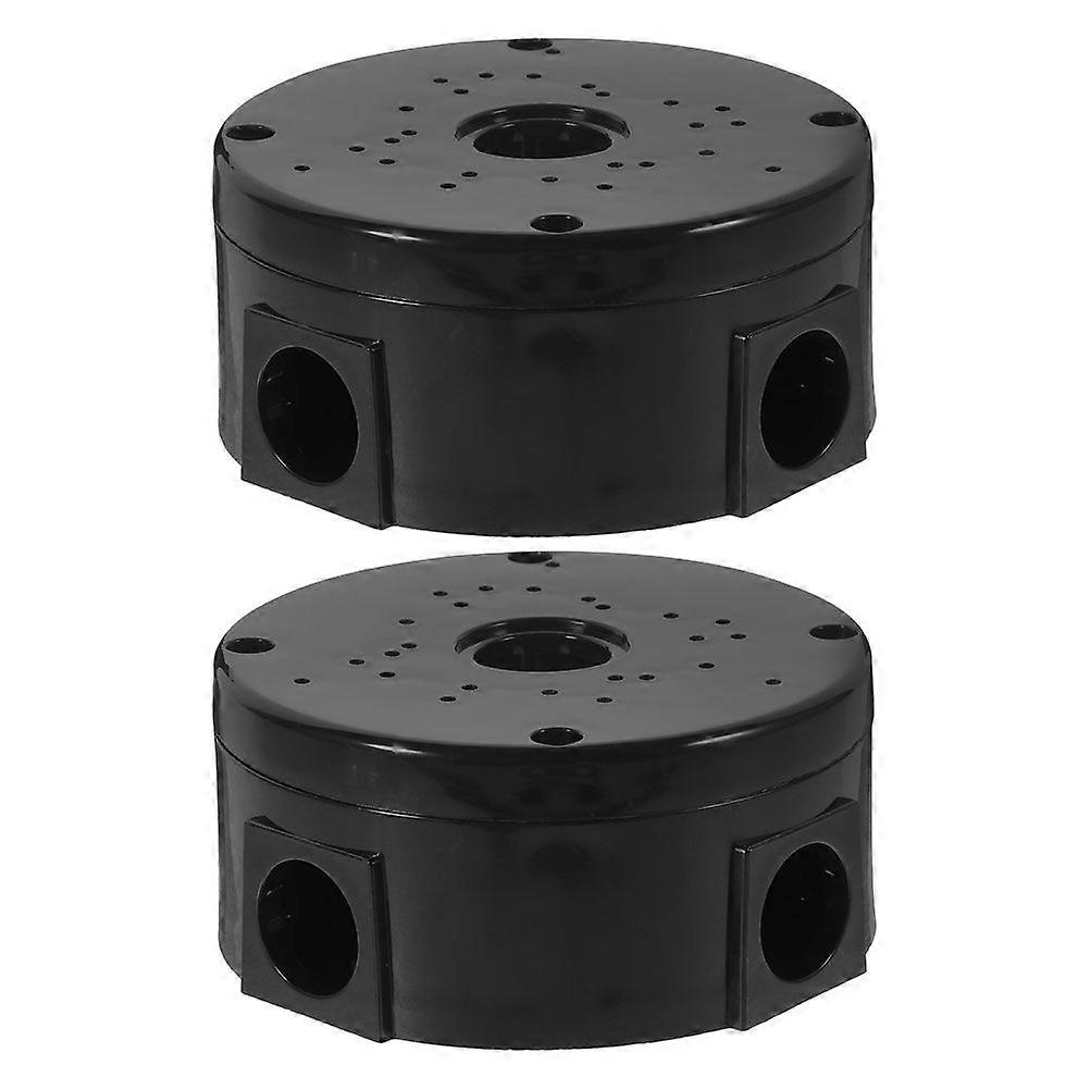 2Pcs Camera Junction Box Outdoor Camera Holder Box Wall Mounted Camera Cable Hiding Box Wire Box Camera Junction Box Mounting Bracket