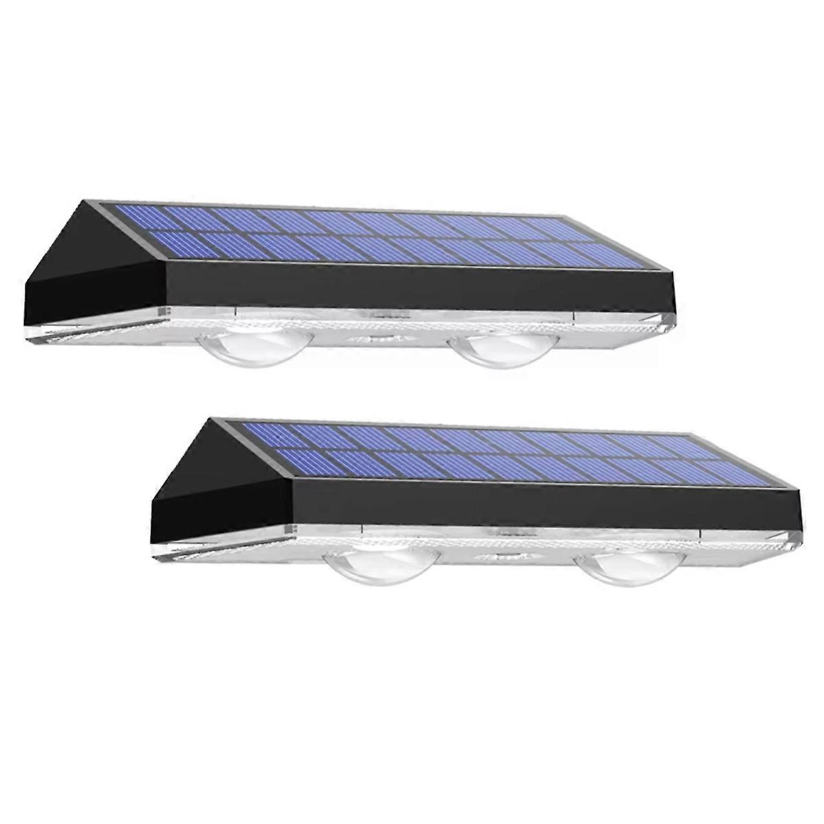 Solar Fence Lights Outdoor Waterproof Led