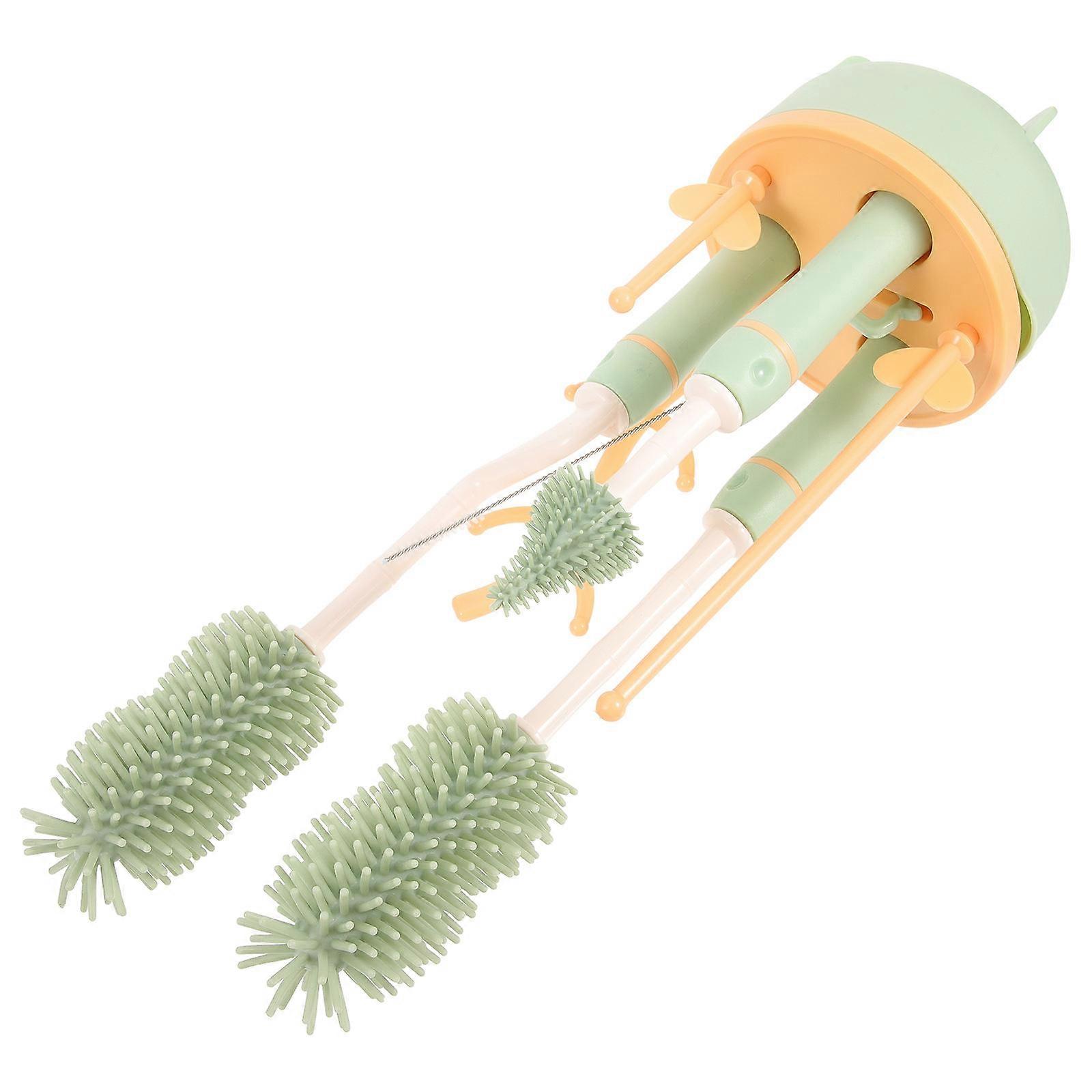 1 Set Bottle Cleaning Brush Kit with Stand for Infant Milk Bottles Cleaning Tools