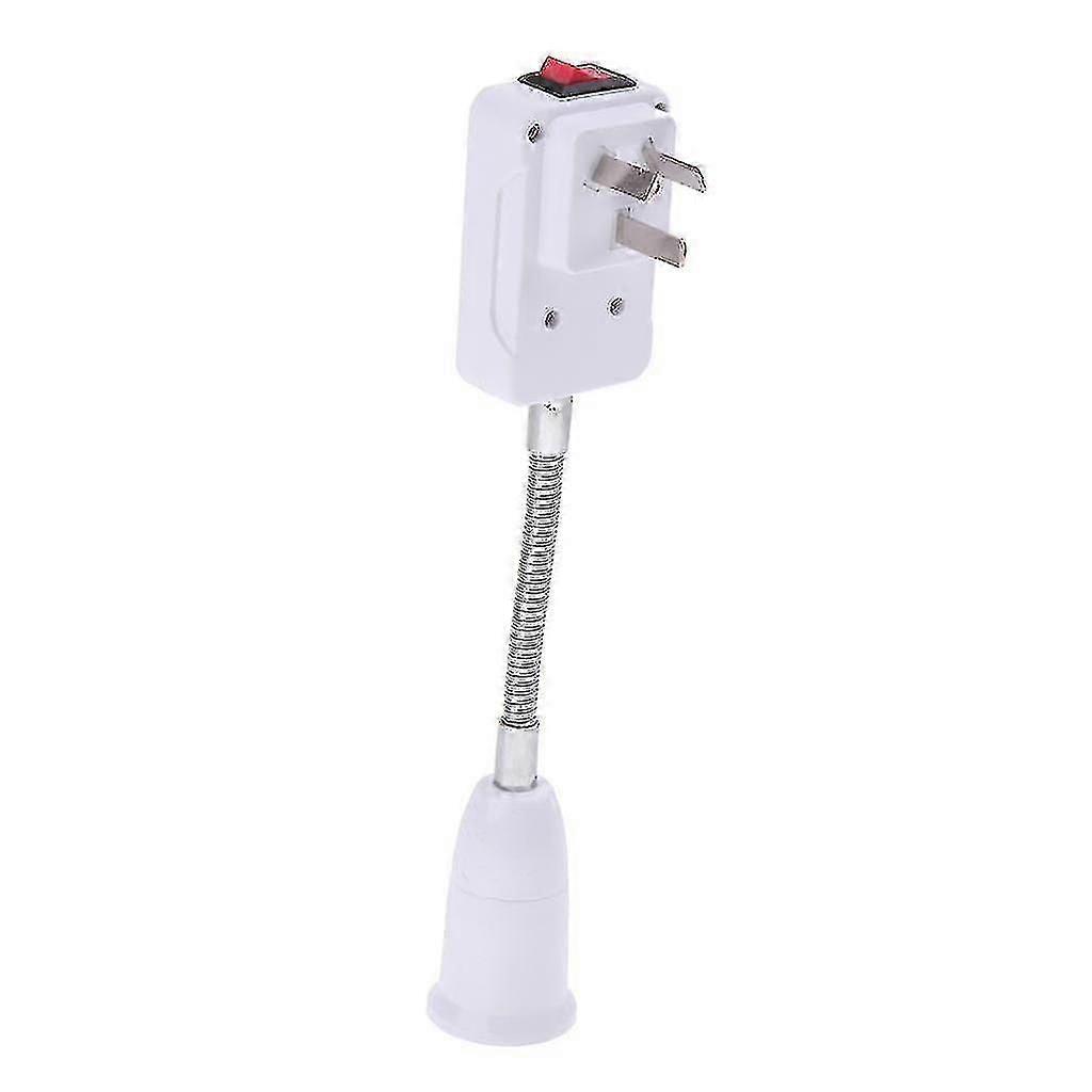 E27 Flexible Clip On Switch Led Light Lamp Bulb Holder Socket Converter