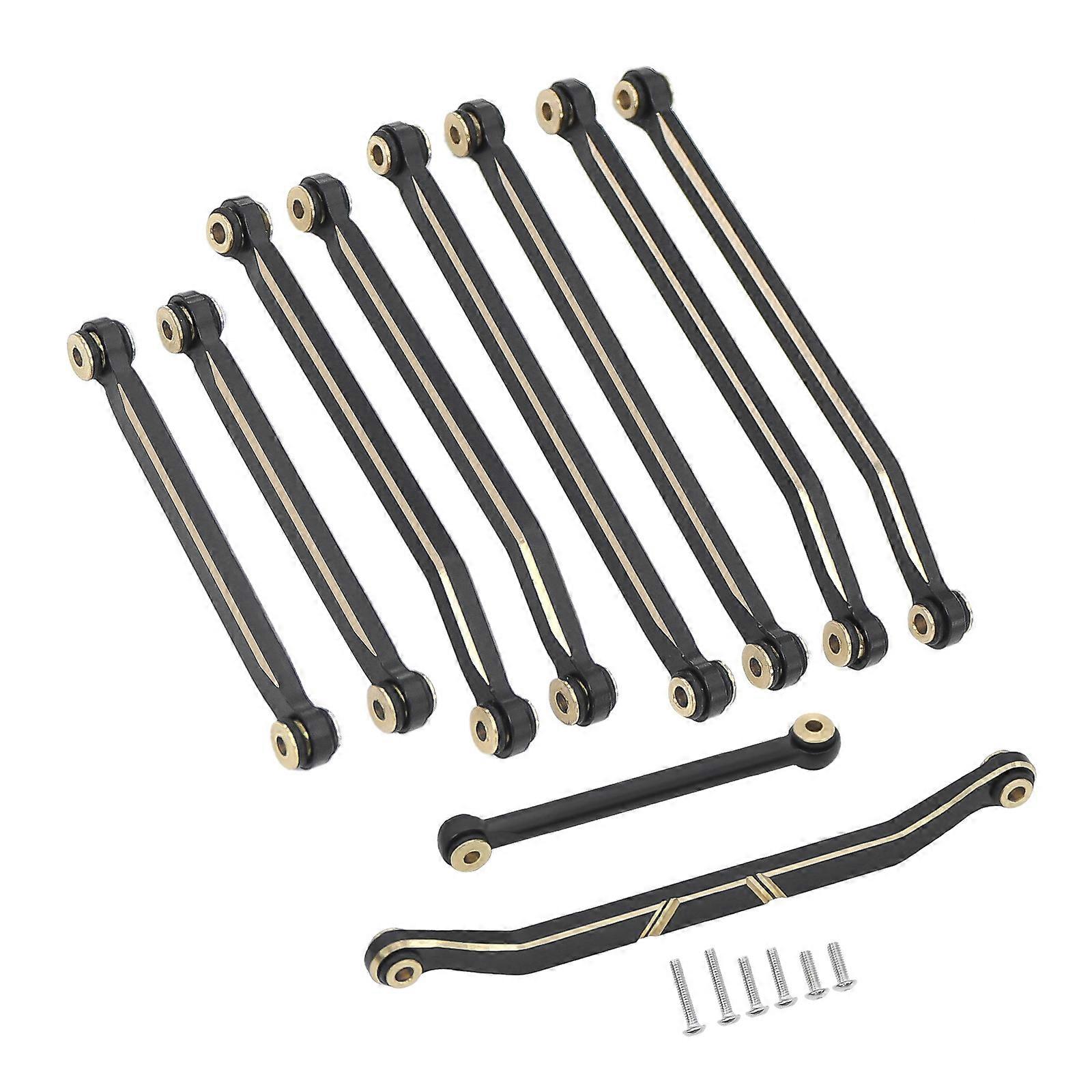 Light Brass Linkage System Climbing Vehicle High Clearance Design Robust Chassis Components for 1/18 Remote Control Multicolor