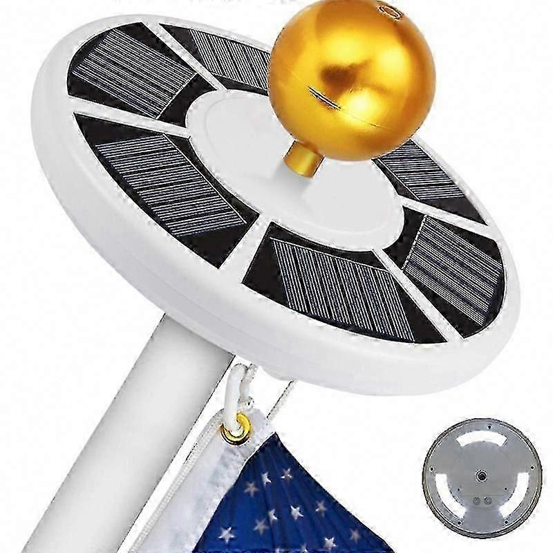 Solar Flag Pole Light, Flag Coverage, Fits Most Flag Poles, Solar Powered Flag Pole Lights
