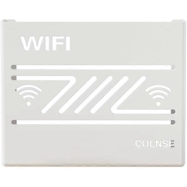 Wall-Mounted Wi-Fi Router Storage Box, Decorative Wall Shelf, Wall Decor, Multi-Function Router, Cable Organizer, White
