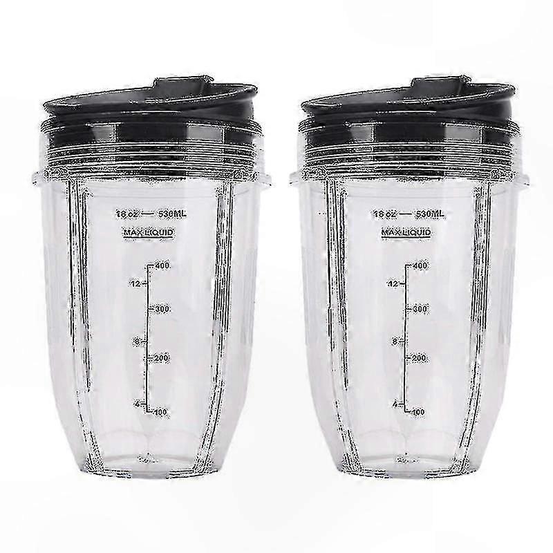 2 Pack 18oz Bl Replacement Cups with Lids Compatible with Auto IQ Models